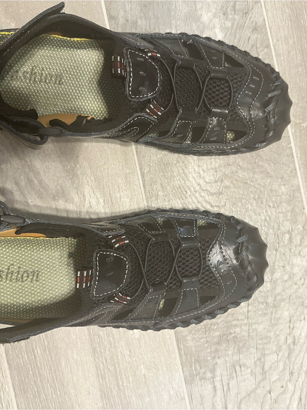 Men's Black Outdoor Water-Ready Fisherman Sandals